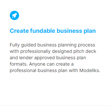 Modeliks - Create fundable business plan